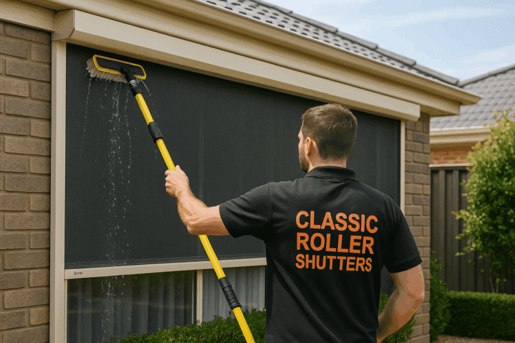 cleaning outdoor blinds