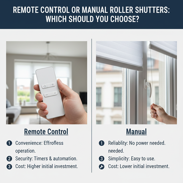 Remote Control or Manual Roller Shutters: Which Should You Choose?