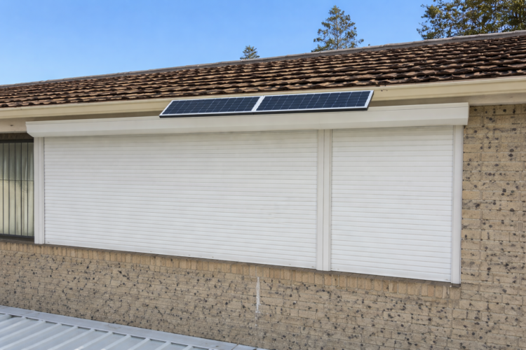 solar powered roller shutters