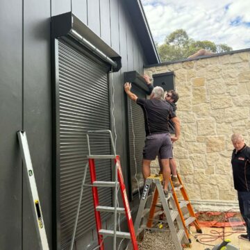 electric roller shutter installation