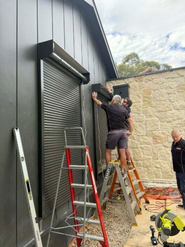 electric roller shutter installation
