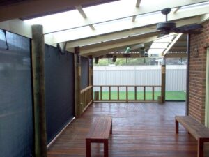 outdoor blind installation in para hills on outdoor entertainment area